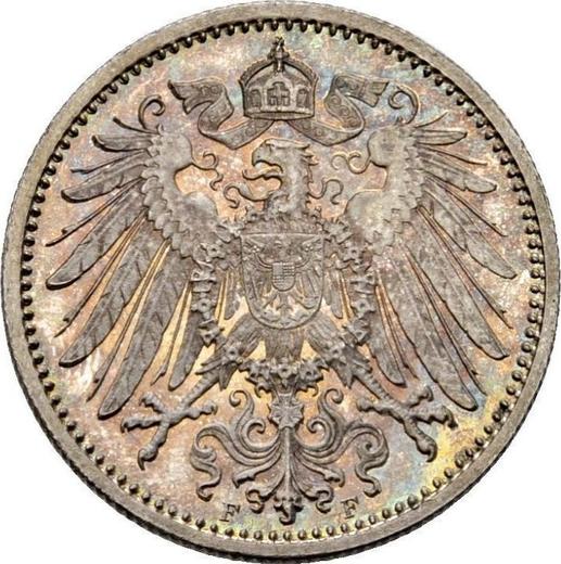 Reverso 1 marco 1904 F "Tipo 1891-1916" - valor de la moneda de plata - Alemania, Imperio alemán
