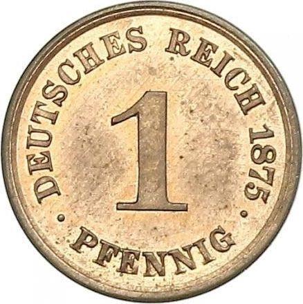 Аверс монеты - 1 пфенниг 1875 года A "Тип 1873-1889" - цена  монеты - Германия, Германская Империя