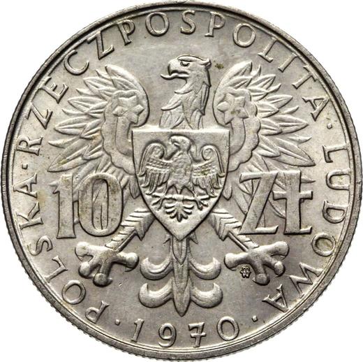 Obverse 10 Zlotych 1970 MW "We were - We are - We will be" -  Coin Value - Poland, Peoples Republic
