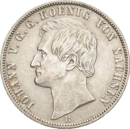 Avers Taler 1867 B - Silbermünze Wert - Sachsen-Albertinische, Johann