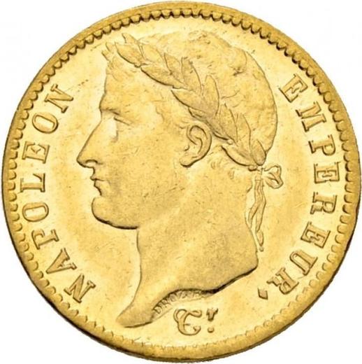 Аверс монеты - 20 франков 1814 года A "Тип 1809-1815" Париж - цена золотой монеты - Франция, Наполеон I