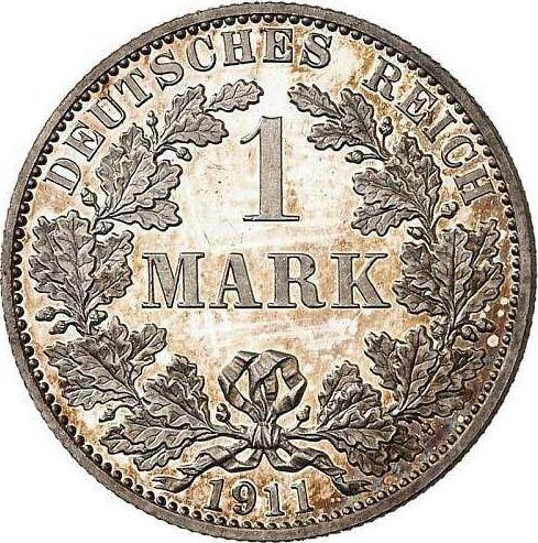 Аверс монеты - 1 марка 1911 года A "Тип 1891-1916" - цена серебряной монеты - Германия, Германская Империя
