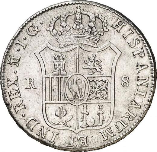 Reverso 8 reales 1809 M IG - valor de la moneda de plata - España, José I Bonaparte