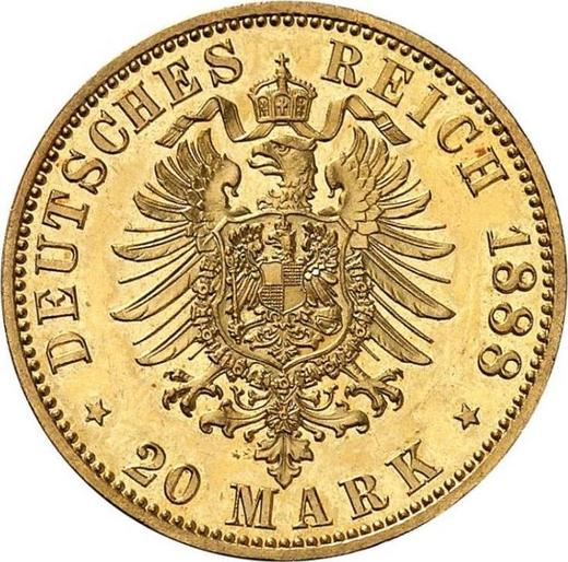 Reverse 20 Mark 1888 A "Prussia" - Germany, German Empire
