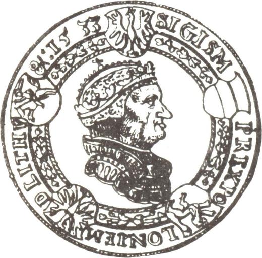 Awers monety - 10 dukatów 1533 (1540) "Toruń" - cena złotej monety - Polska, Zygmunt I Stary