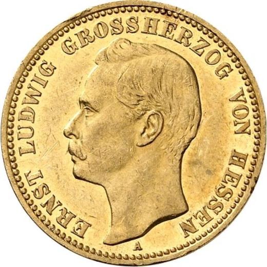 Anverso 20 marcos 1905 A "Hessen" - valor de la moneda de oro - Alemania, Imperio alemán