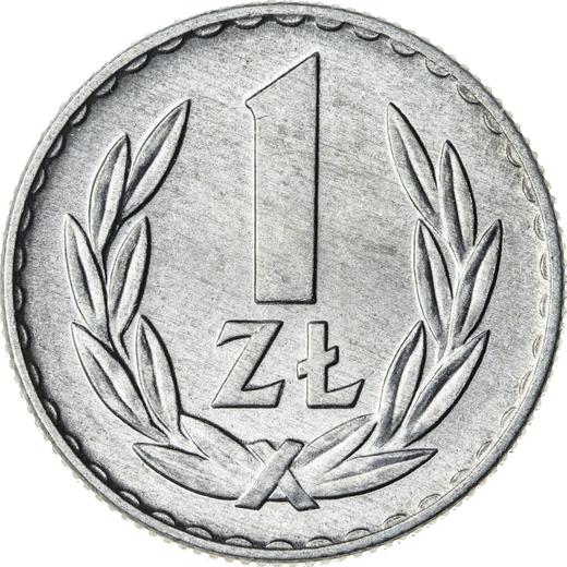 Reverso 1 esloti 1968 MW - valor de la moneda  - Polonia, República Popular
