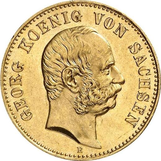 Anverso 20 marcos 1903 E "Sajonia" - valor de la moneda de oro - Alemania, Imperio alemán