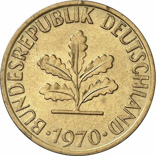 Реверс монеты - 5 пфеннигов 1970 года D - цена  монеты - Германия, ФРГ