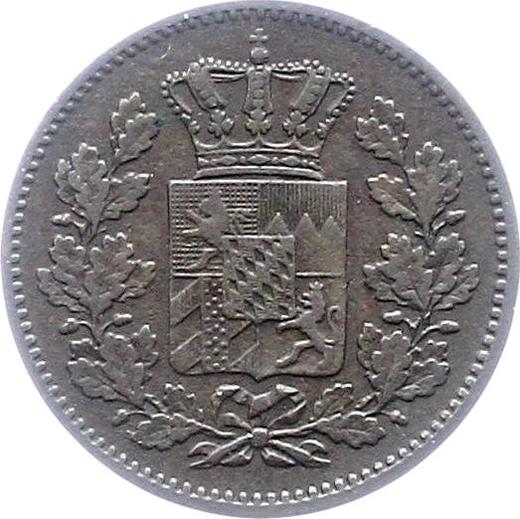 Obverse 2 Pfennig 1865 -  Coin Value - Bavaria, Ludwig II