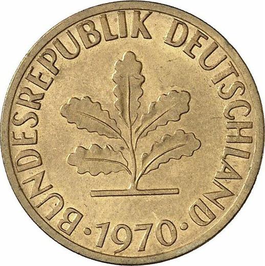 Reverso 5 Pfennige 1970 G - valor de la moneda  - Alemania, RFA