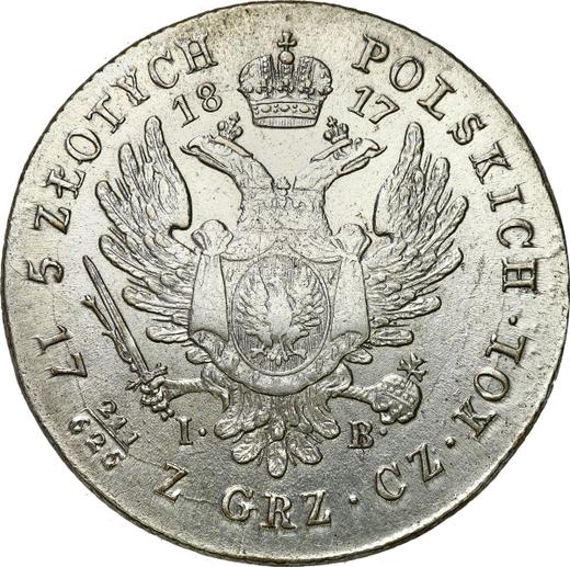 Reverse 5 Zlotych 1817 IB Long tail - Silver Coin Value - Poland, Congress Poland
