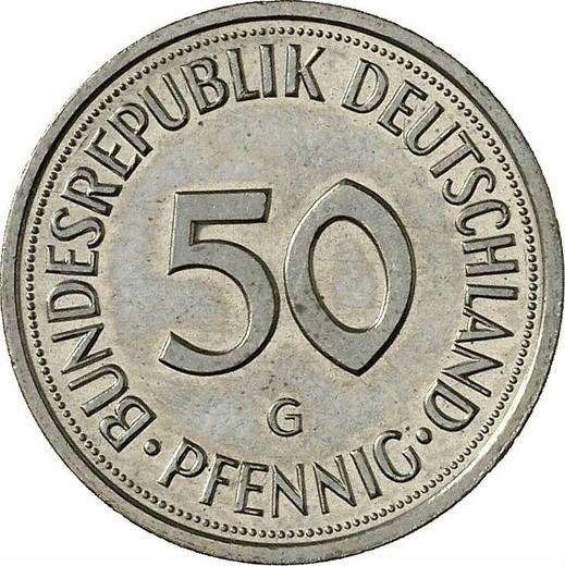 Аверс монеты - 50 пфеннигов 1991 года G - цена  монеты - Германия, ФРГ