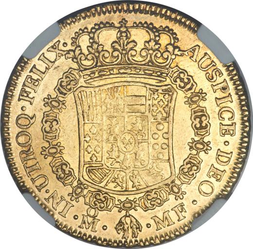 Reverso 4 escudos 1763 Mo MF - valor de la moneda de oro - México, Carlos III