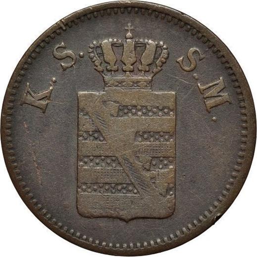 Аверс монеты - 1 пфенниг 1842 года G - цена  монеты - Саксония-Альбертина, Фридрих Август II