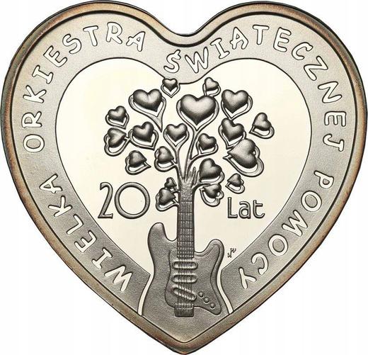 Реверс монеты - 10 злотых 2012 года MW UW "20 лет Благотворительному Рождественскому оркестру" - цена серебряной монеты - Польша, III Республика после деноминации