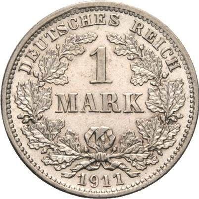 Awers monety - 1 marka 1911 D "Typ 1891-1916" - cena srebrnej monety - Niemcy, Cesarstwo Niemieckie