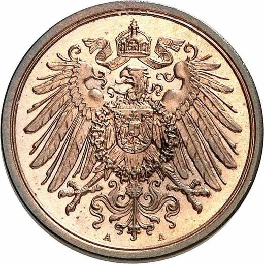 Реверс монеты - 2 пфеннига 1910 года A "Тип 1904-1916" - цена  монеты - Германия, Германская Империя