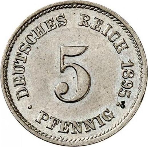 Аверс монеты - 5 пфеннигов 1895 года F "Тип 1890-1915" - цена  монеты - Германия, Германская Империя