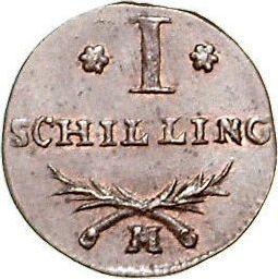 Reverse 1 Shilling 1808 M "Danzig" Copper - Poland, Free City of Danzig