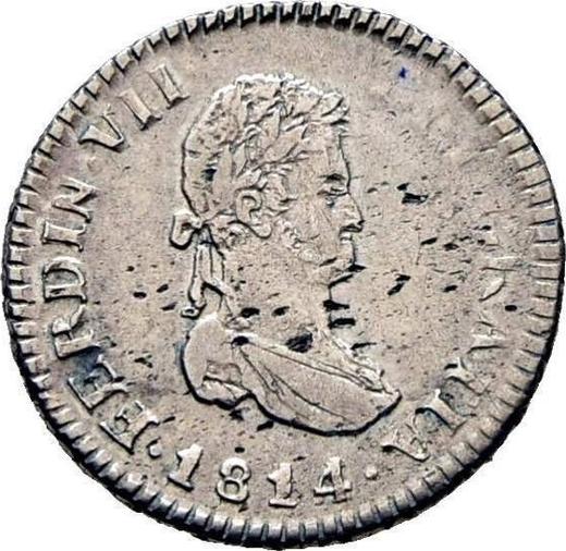 Аверс монеты - 1/2 реала 1814 года C SF "Тип 1812-1814" - цена серебряной монеты - Испания, Фердинанд VII