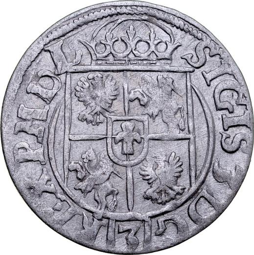 Реверс монеты - Полторак 1618 года "Быдгощский монетный двор" - цена серебряной монеты - Польша, Сигизмунд III Ваза