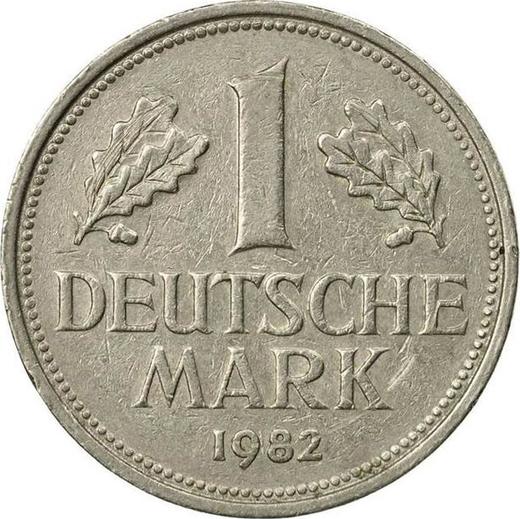 Anverso 1 marco 1982 D - valor de la moneda  - Alemania, RFA