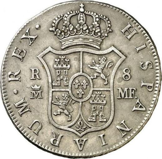 Reverse 8 Reales 1798 M MF - Silver Coin Value - Spain, Charles IV