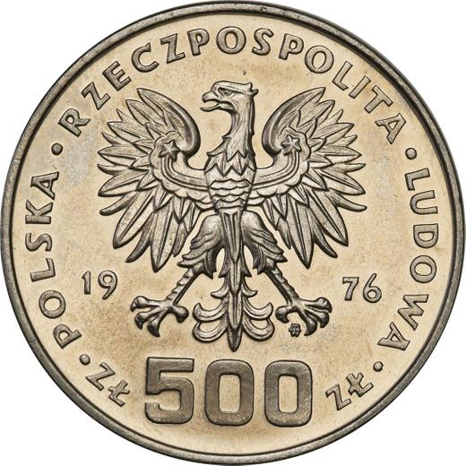 Аверс монеты - Пробные 500 злотых 1976 года MW "200 лет со дня смерти Тадеуша Костюшко" Никель - цена  монеты - Польша, Народная Республика