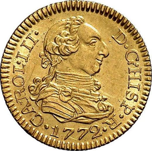 Аверс монеты - 1/2 эскудо 1772 года M PJ - цена золотой монеты - Испания, Карл III