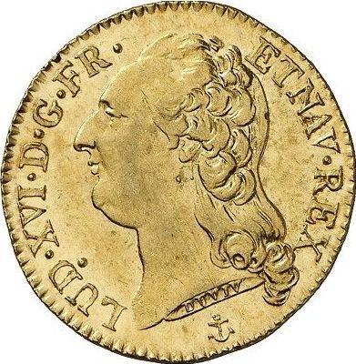 Awers monety - Louis d'or 1787 H La Rochelle - cena złotej monety - Francja, Ludwik XVI