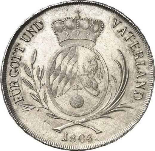 Реверс монеты - Талер 1804 года - цена серебряной монеты - Бавария, Максимилиан I