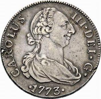 Awers monety - 4 reales 1773 S CF - cena srebrnej monety - Hiszpania, Karol III