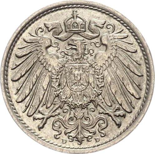 Rewers monety - 10 fenigów 1915 D "Typ 1890-1916" - cena  monety - Niemcy, Cesarstwo Niemieckie