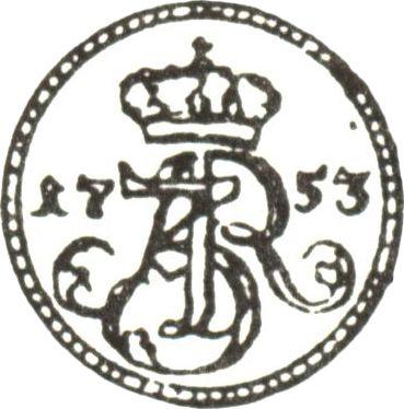 Аверс монеты - Шеляг 1753 года "Гданьский" - цена  монеты - Польша, Август III