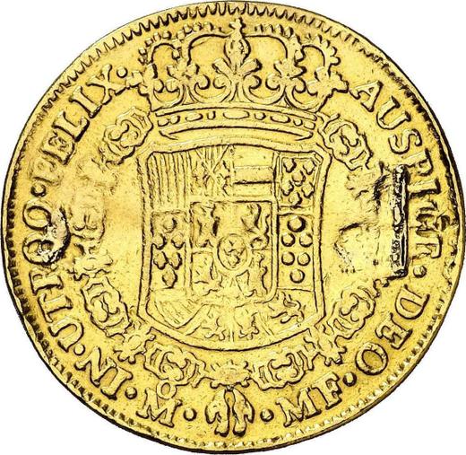 Реверс монеты - 4 эскудо 1768 года Mo MF - цена золотой монеты - Мексика, Карл III
