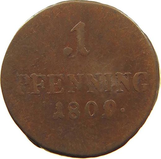 Реверс монеты - 1 пфенниг 1809 года - цена  монеты - Бавария, Максимилиан I