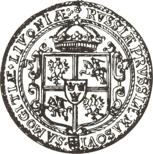 Реверс монеты - Талер 1587 года - цена серебряной монеты - Польша, Сигизмунд III Ваза
