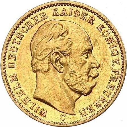 Anverso 20 marcos 1874 C "Prusia" - valor de la moneda de oro - Alemania, Imperio alemán