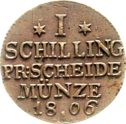 Реверс монеты - Шиллинг 1806 года A - цена  монеты - Пруссия, Фридрих Вильгельм III