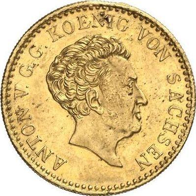 Anverso 5 táleros 1836 G - valor de la moneda de oro - Sajonia, Antonio