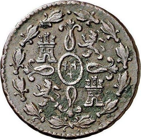 Rewers monety - 2 maravedis 1791 - cena  monety - Hiszpania, Karol IV