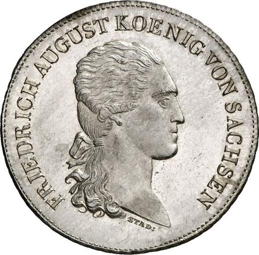 Аверс монеты - Талер 1815 года "Премия за трудолюбие" - цена серебряной монеты - Саксония-Альбертина, Фридрих Август I