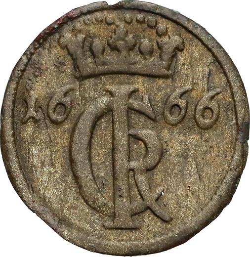 Аверс монеты - Шеляг 1666 года "Эльблонг" - цена серебряной монеты - Польша, Ян II Казимир