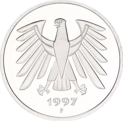 Reverso 5 marcos 1997 F - valor de la moneda  - Alemania, RFA