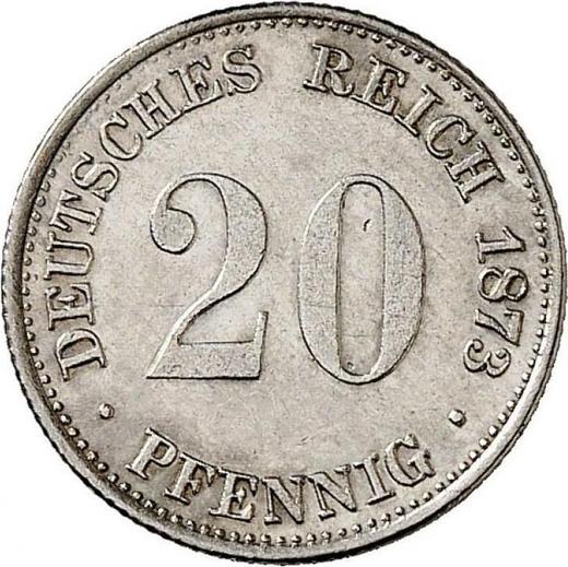 Anverso 20 Pfennige 1873 E "Tipo 1873-1877" - valor de la moneda de plata - Alemania, Imperio alemán