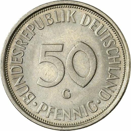 Obverse 50 Pfennig 1974 G -  Coin Value - Germany, FRG