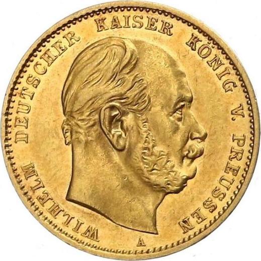 Аверс монеты - 10 марок 1880 года A "Пруссия" - цена золотой монеты - Германия, Германская Империя
