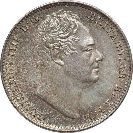 Awers monety - 4 pensy 1835 "Maundy" - cena srebrnej monety - Wielka Brytania, Wilhelm IV