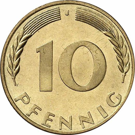 Аверс монеты - 10 пфеннигов 1969 года J - цена  монеты - Германия, ФРГ